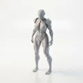 Mô hình Cyborg Lady - Tượng nữ chiến binh Sci-Fi in 3D - Thumbnail 1