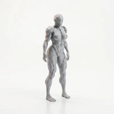 Mô hình Cyborg Lady - Tượng nữ chiến binh Sci-Fi in 3D