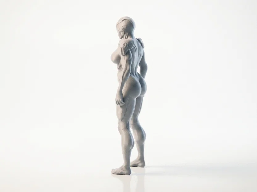 Mô hình Cyborg Lady - Tượng nữ chiến binh Sci-Fi in 3D - Image 4