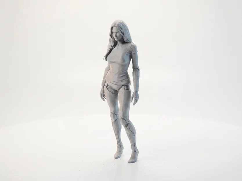 Mô hình 3D Nữ Chiến Binh Cyborg Tương Lai Có Thể In Ấn - Image 1