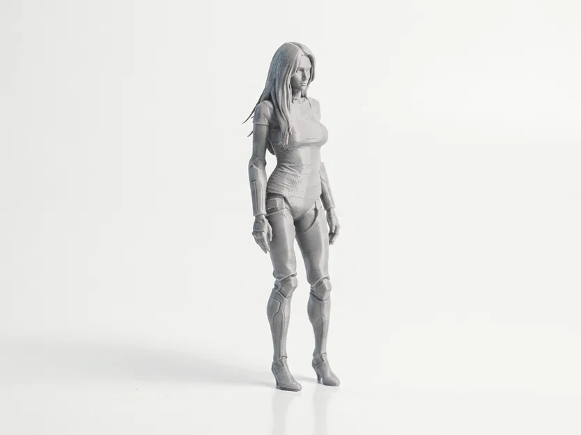 Mô hình 3D Nữ Chiến Binh Cyborg Tương Lai Có Thể In Ấn - Image 2