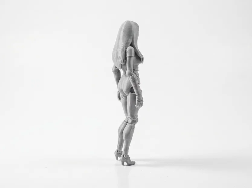 Mô hình 3D Nữ Chiến Binh Cyborg Tương Lai Có Thể In Ấn - Image 3