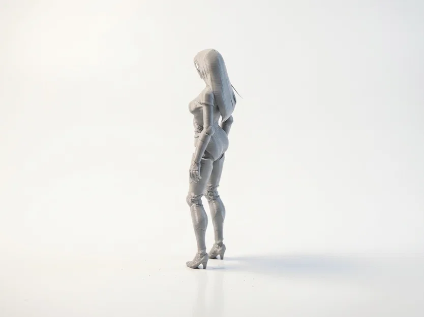 Mô hình 3D Nữ Chiến Binh Cyborg Tương Lai Có Thể In Ấn - Image 4