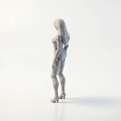 Mô hình 3D Nữ Chiến Binh Cyborg Tương Lai Có Thể In Ấn