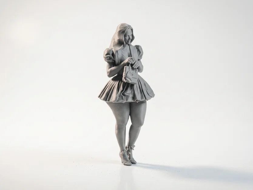 Mô hình 3D Quý Cô Thời Thượng Cầm Túi Xách (Có thể in 3D) - Image 2