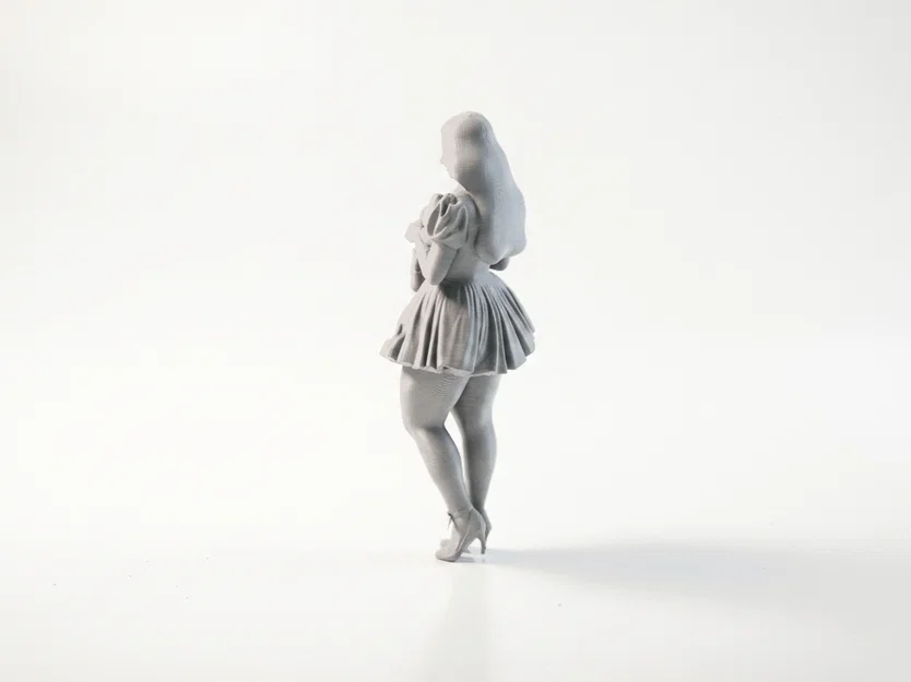 Mô hình 3D Quý Cô Thời Thượng Cầm Túi Xách (Có thể in 3D) - Image 4