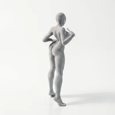Mô hình 3D vũ công nữ thanh thoát có thể in được
