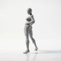 Mô hình 3D vũ công nữ thanh thoát có thể in được - Thumbnail 4
