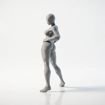 Mô hình 3D vũ công nữ thanh thoát có thể in được