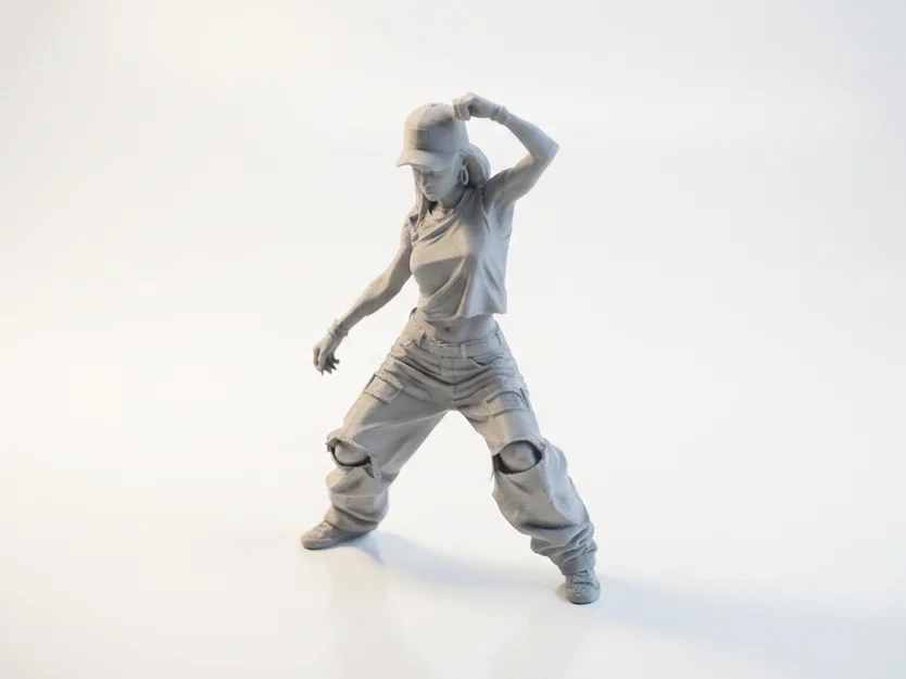 Mô hình 3D in Dancer Babe Hip Hop cho người yêu nghệ thuật đường phố - Image 1