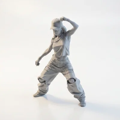 Mô hình 3D in Dancer Babe Hip Hop cho người yêu nghệ thuật đường phố