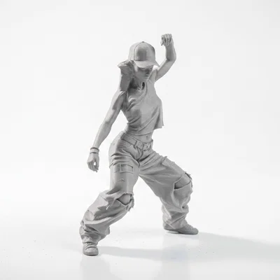 Mô hình 3D in Dancer Babe Hip Hop cho người yêu nghệ thuật đường phố