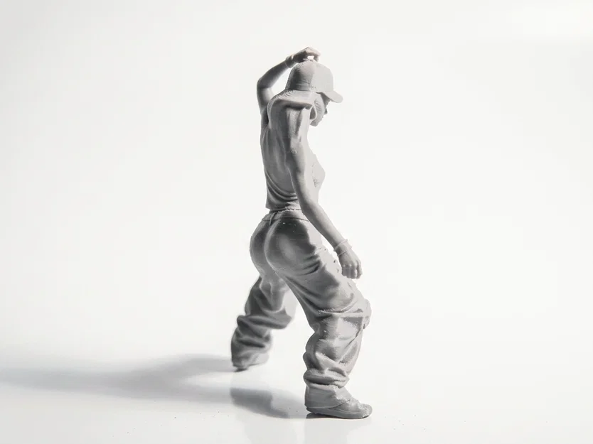 Mô hình 3D in Dancer Babe Hip Hop cho người yêu nghệ thuật đường phố - Image 3