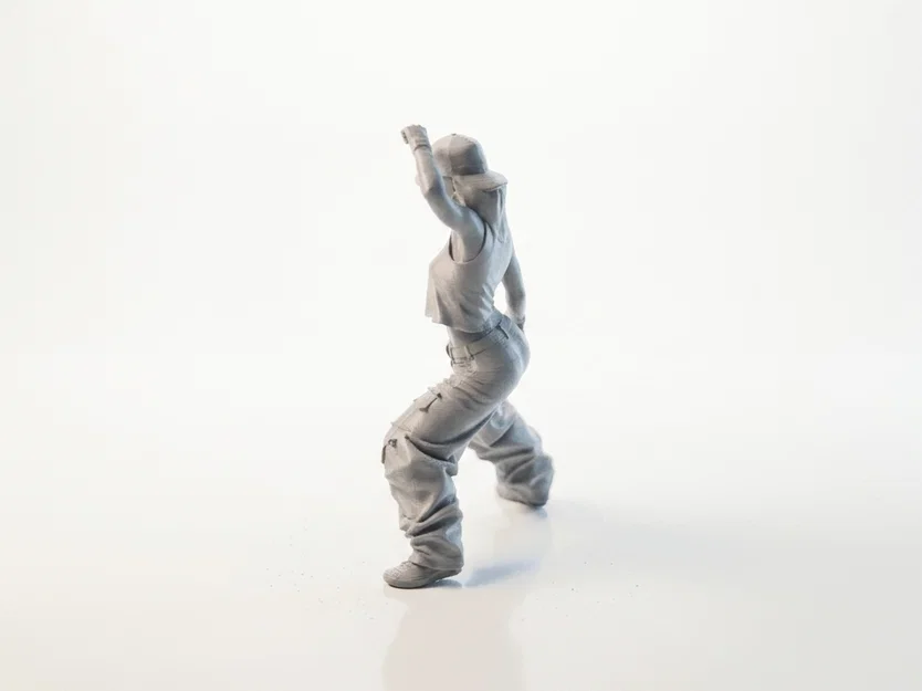 Mô hình 3D in Dancer Babe Hip Hop cho người yêu nghệ thuật đường phố - Image 4