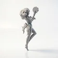 Mô hình tượng nữ vũ công Dancing Woman in 3D - Thumbnail 3