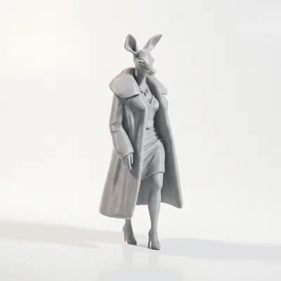 Mô hình tượng cô gái hươu (Deer Lady) nhân vật nữ in 3D