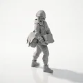 Mô hình 3D cô gái giao hàng - Nhân vật nữ có thể in 3D - Thumbnail 1