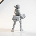 Mô hình 3D cô gái giao hàng - Nhân vật nữ có thể in 3D - Thumbnail 2