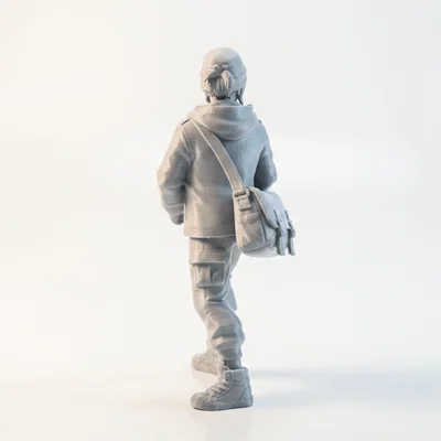 Mô hình 3D cô gái giao hàng - Nhân vật nữ có thể in 3D