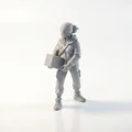 Mô hình 3D cô gái giao hàng - Nhân vật nữ có thể in 3D - Thumbnail 4