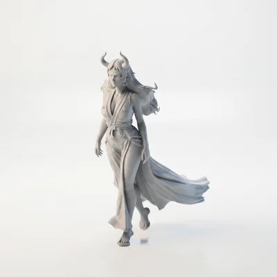Mô hình 3D Fantasy Cô Nàng Quỷ Có Sừng (Demon Girl Horned Figurine)