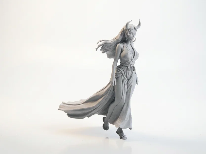 Mô hình 3D Fantasy Cô Nàng Quỷ Có Sừng (Demon Girl Horned Figurine) - Image 2