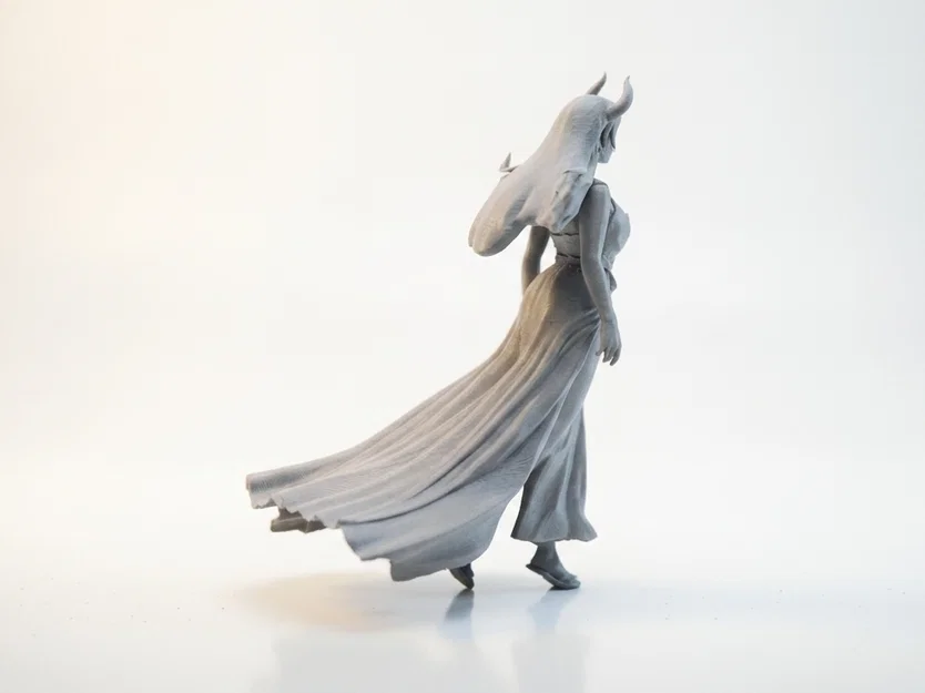 Mô hình 3D Fantasy Cô Nàng Quỷ Có Sừng (Demon Girl Horned Figurine) - Image 3