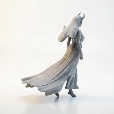 Mô hình 3D Fantasy Cô Nàng Quỷ Có Sừng (Demon Girl Horned Figurine)