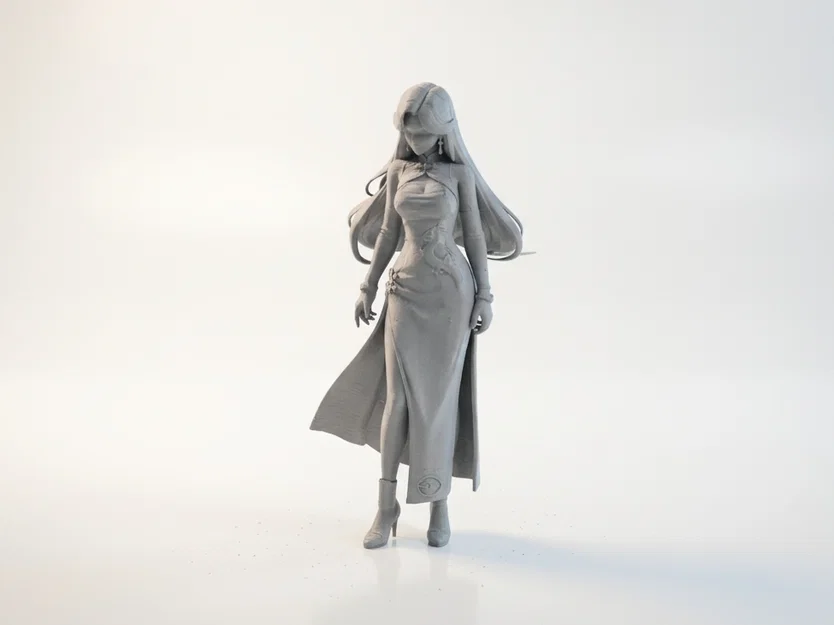 Mô hình 3D Nữ Nhân Mặc Váy Rồng - Dragon Dress Lady Fantasy Figurine - Image 1
