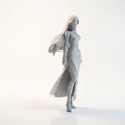 Mô hình 3D Nữ Nhân Mặc Váy Rồng - Dragon Dress Lady Fantasy Figurine