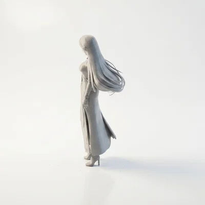 Mô hình 3D Nữ Nhân Mặc Váy Rồng - Dragon Dress Lady Fantasy Figurine