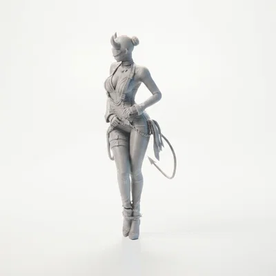 Mô hình 3D Cô Gái Quỷ Fantasy - Tượng Nữ Nhân Vật Có Sừng