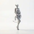 Mô hình 3D Cô Gái Quỷ Fantasy - Tượng Nữ Nhân Vật Có Sừng - Thumbnail 2