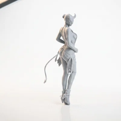 Mô hình 3D Cô Gái Quỷ Fantasy - Tượng Nữ Nhân Vật Có Sừng