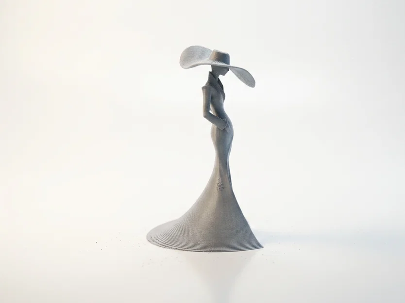Tượng Nữ Quý Cô Đội Mũ Rộng Vành - Mô Hình In 3D Độc Đáo - Image 3