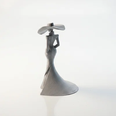 Tượng Nữ Quý Cô Đội Mũ Rộng Vành - Mô Hình In 3D Độc Đáo