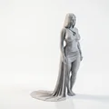 Mô hình 3D tượng người phụ nữ mặc váy dạ hội thanh lịch - Thumbnail 2