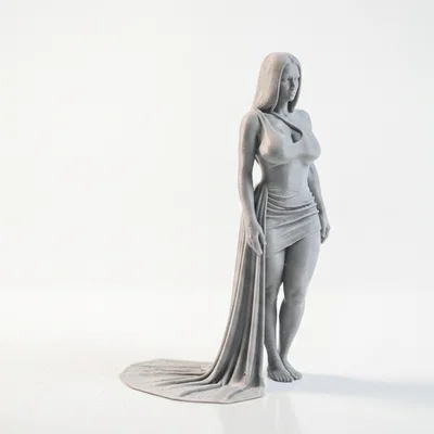 Mô hình 3D tượng người phụ nữ mặc váy dạ hội thanh lịch