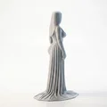 Mô hình 3D tượng người phụ nữ mặc váy dạ hội thanh lịch - Thumbnail 3