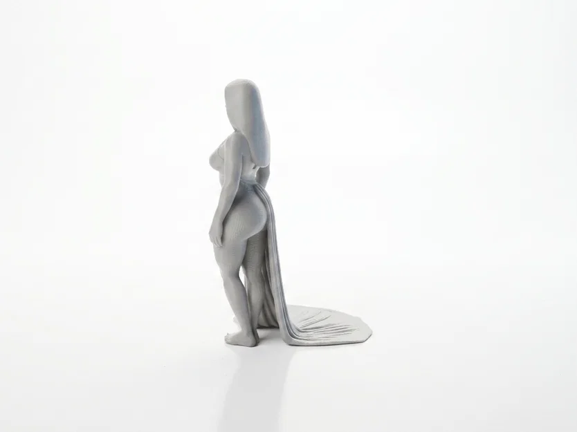 Mô hình 3D tượng người phụ nữ mặc váy dạ hội thanh lịch - Image 4