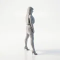Mô hình tượng nữ mặc váy - Tượng trang trí 3D in được - Thumbnail 3