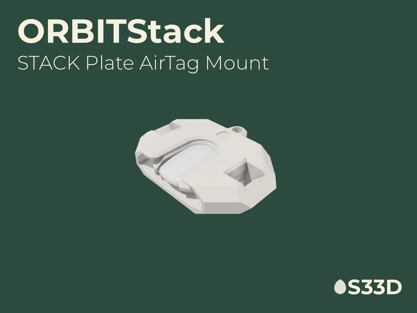 S33D - ORBIT - ORBITStack - Ngàm gắn AirTag cho STACK Plate - Image 1