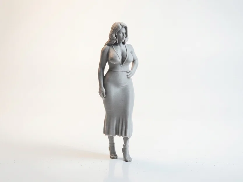 Mô hình tượng nữ diện váy thanh lịch in 3D - Image 2