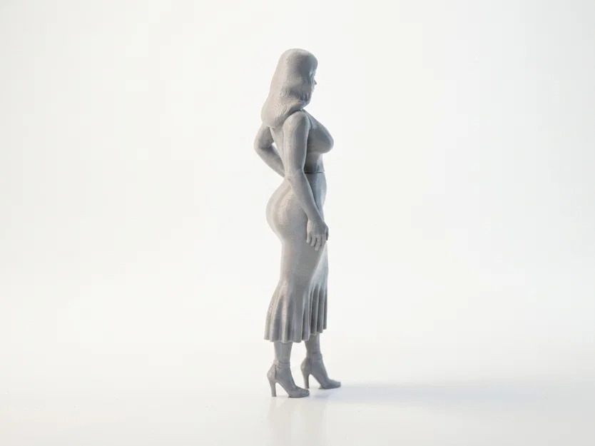 Mô hình tượng nữ diện váy thanh lịch in 3D - Image 3