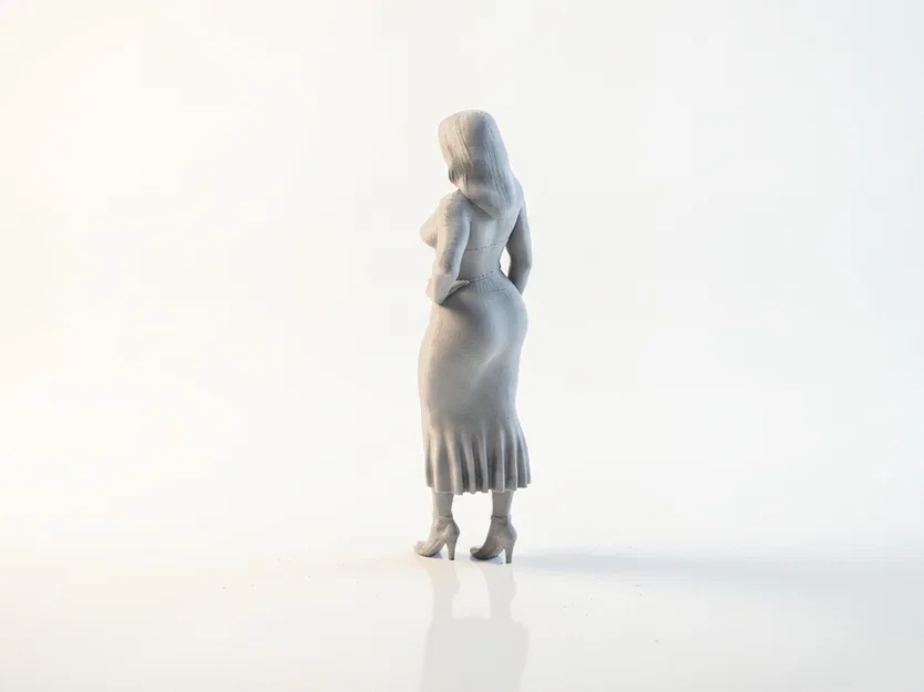 Mô hình tượng nữ diện váy thanh lịch in 3D - Image 4