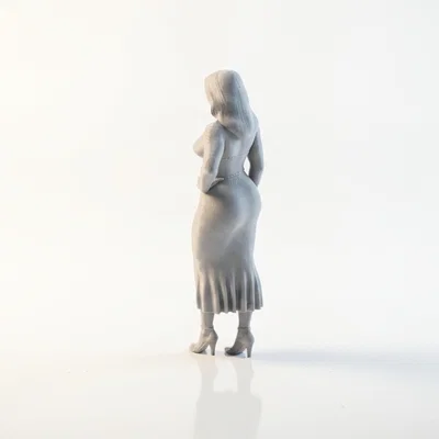 Mô hình tượng nữ diện váy thanh lịch in 3D