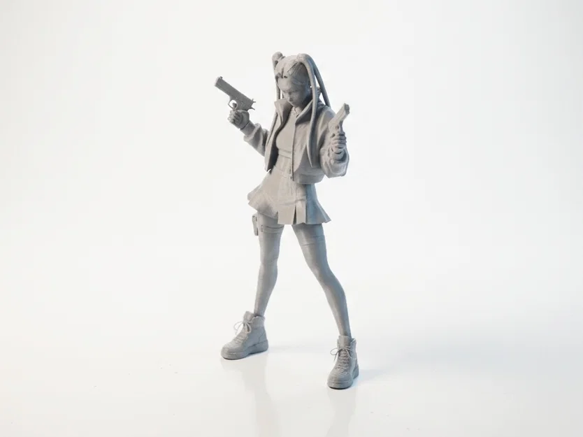 Mô hình Nữ Chiến Binh Cầm Súng - Action Figurine 3D Printable - Image 1
