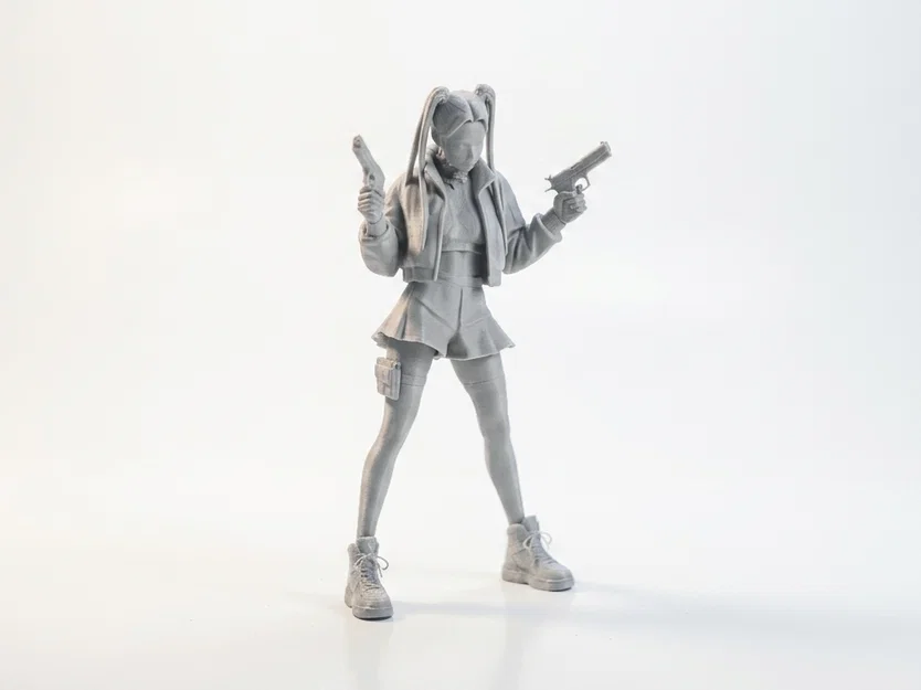 Mô hình Nữ Chiến Binh Cầm Súng - Action Figurine 3D Printable - Image 2