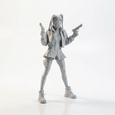 Mô hình Nữ Chiến Binh Cầm Súng - Action Figurine 3D Printable