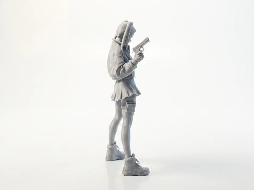 Mô hình Nữ Chiến Binh Cầm Súng - Action Figurine 3D Printable - Image 3